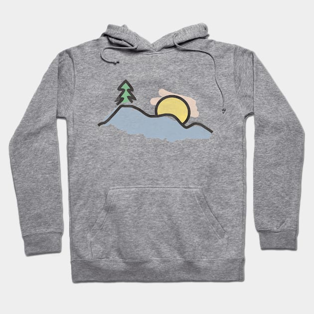 Mountain Sunrise Hoodie by Etopix